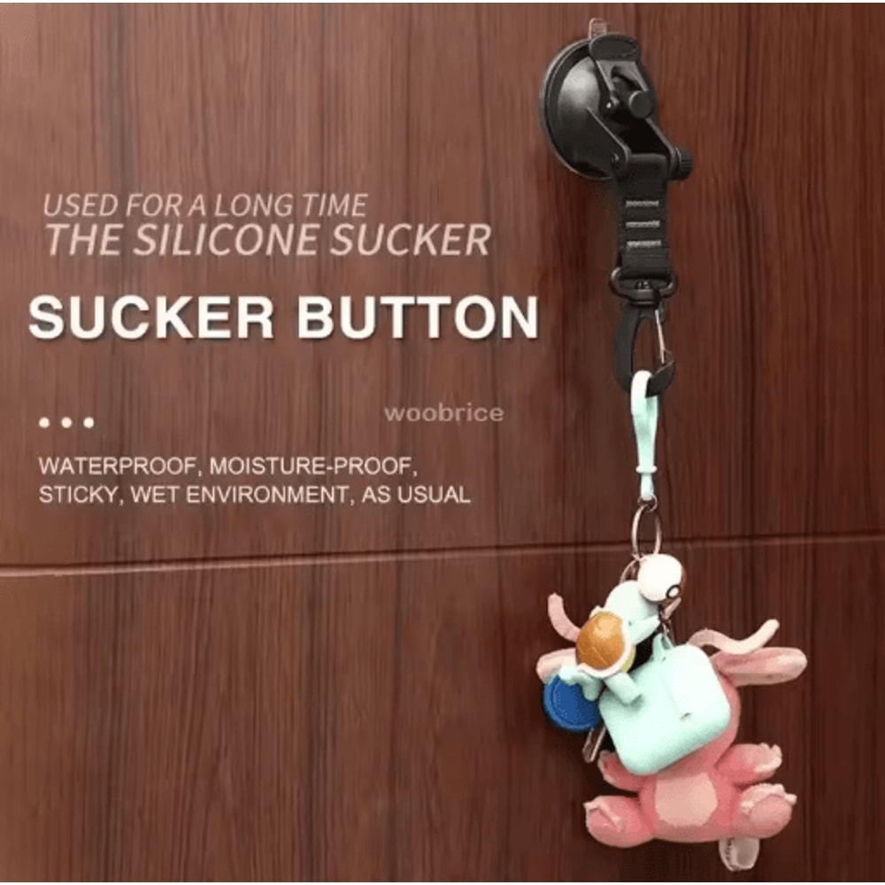 Strong Suction Cup Hook With Buckle Car And Camping Glass Hook For Travel And Hiking 25