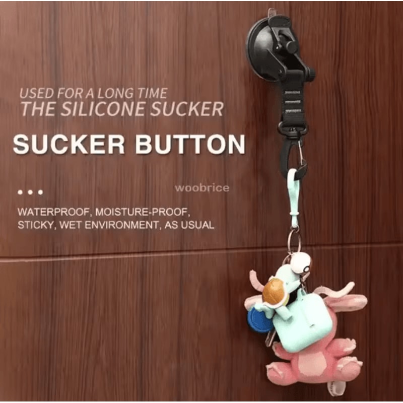 Strong Suction Cup Hook With Buckle Car And Camping Glass Hook For Travel And Hiking 25