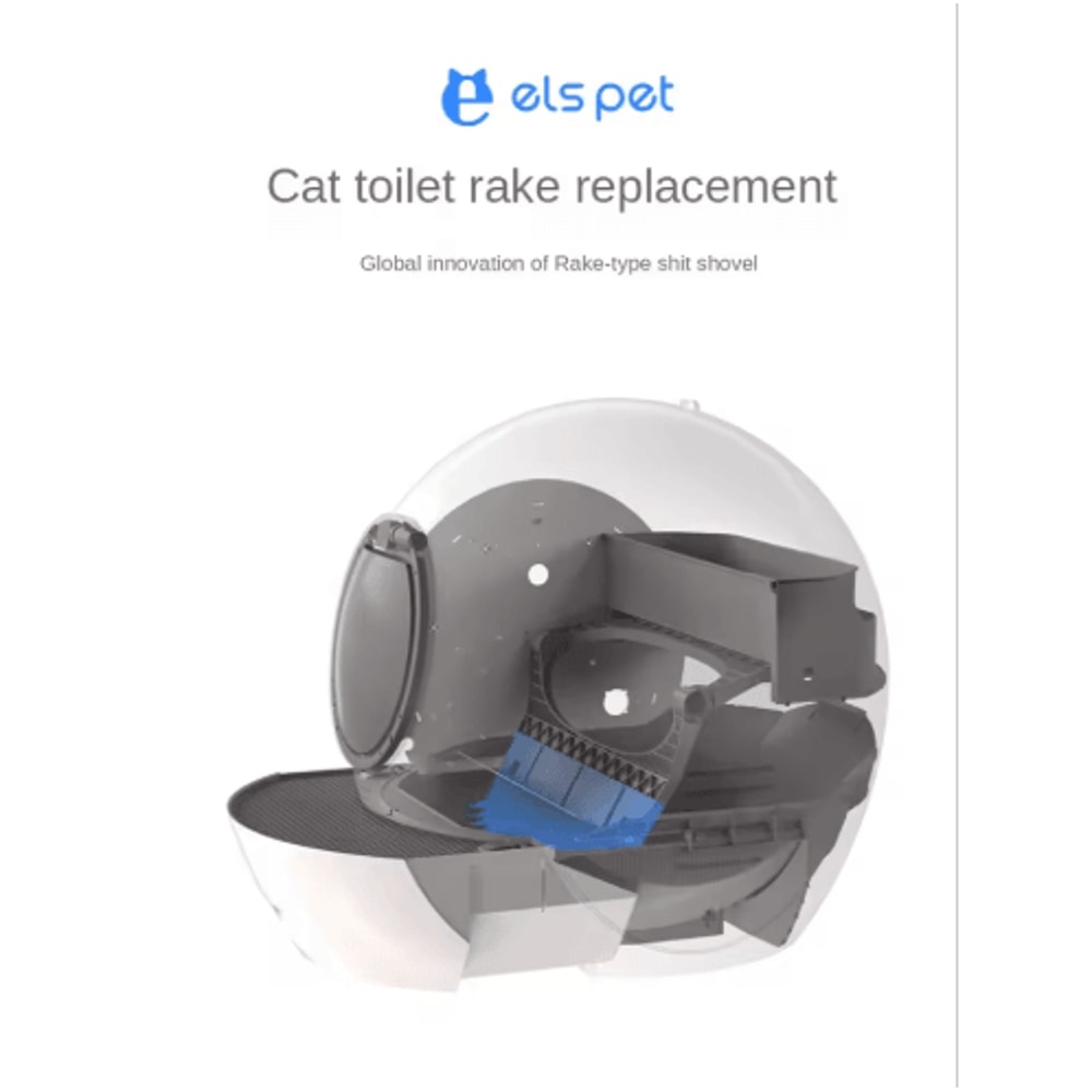 Elspet Automatic Cat Litter Box Replacement Rake 3
