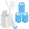 Disposable Toilet Brush With Replaceable Heads Wall Mount 1