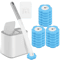Disposable Toilet Brush With Replaceable Heads Wall Mount 4