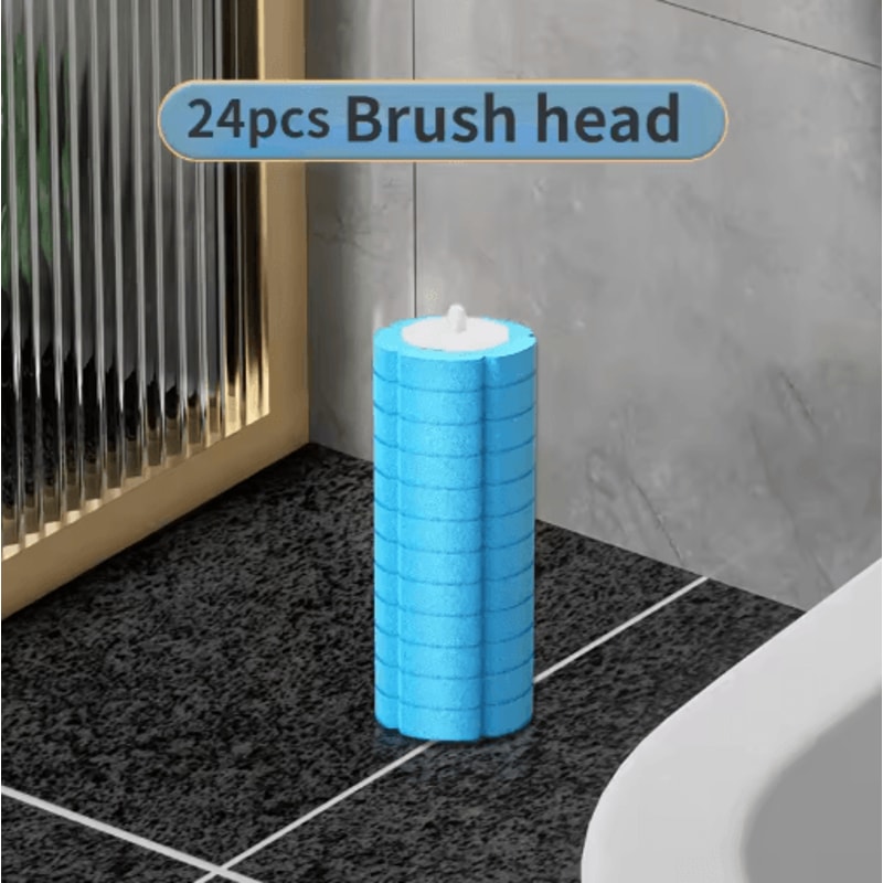 Disposable Toilet Brush With Replaceable Heads Wall Mount 5