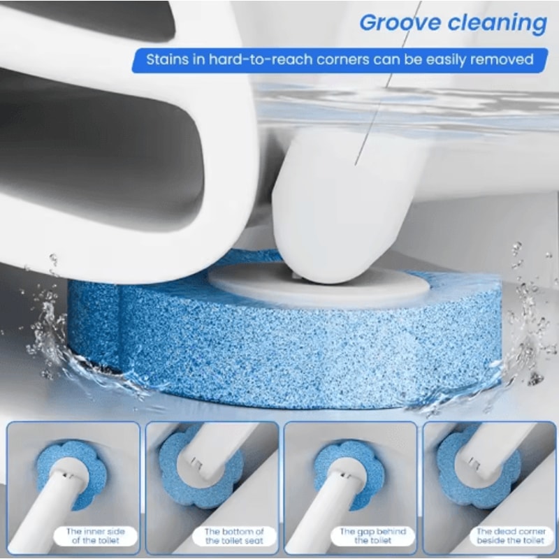 Disposable Toilet Brush With Replaceable Heads Wall Mount 8