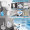 Disposable Toilet Brush With Replaceable Heads Wall Mount 9