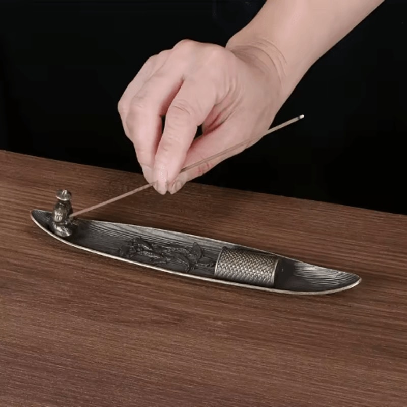 Japanese Style Fisherman Boat Incense Holder Aromatherapy Decor 4