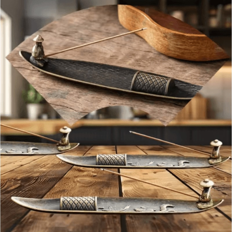 Japanese Style Fisherman Boat Incense Holder Aromatherapy Decor 8