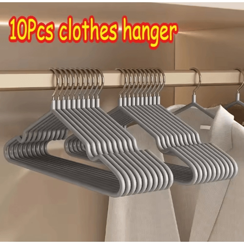 10PCS NonSlip Thick Plastic Clothes Hangers For Daily Drying 2