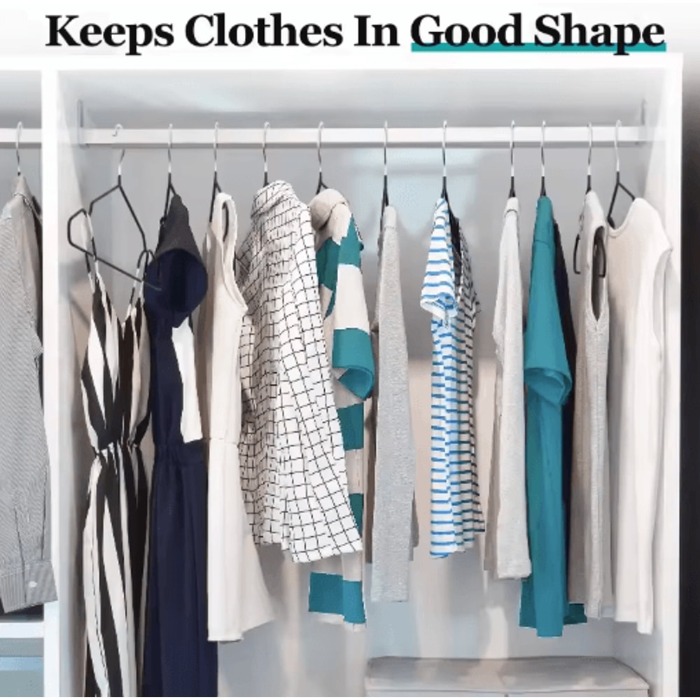 10PCS NonSlip Thick Plastic Clothes Hangers For Daily Drying 6