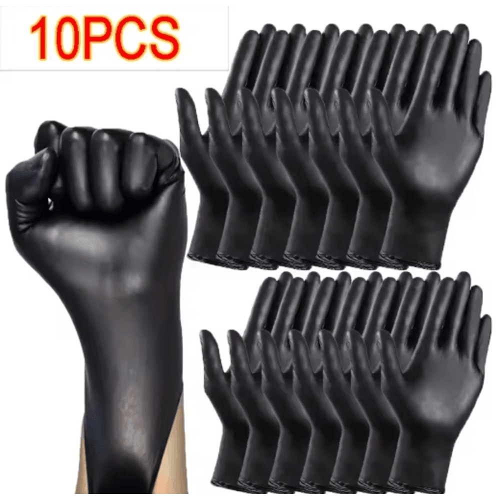 Black Nitrile Disposable Gloves LatexFree For Cleaning Personal Care 4