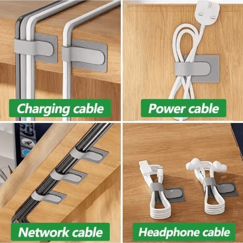 Reusable SelfAdhesive Cable Ties For Desk Wire Organization 5