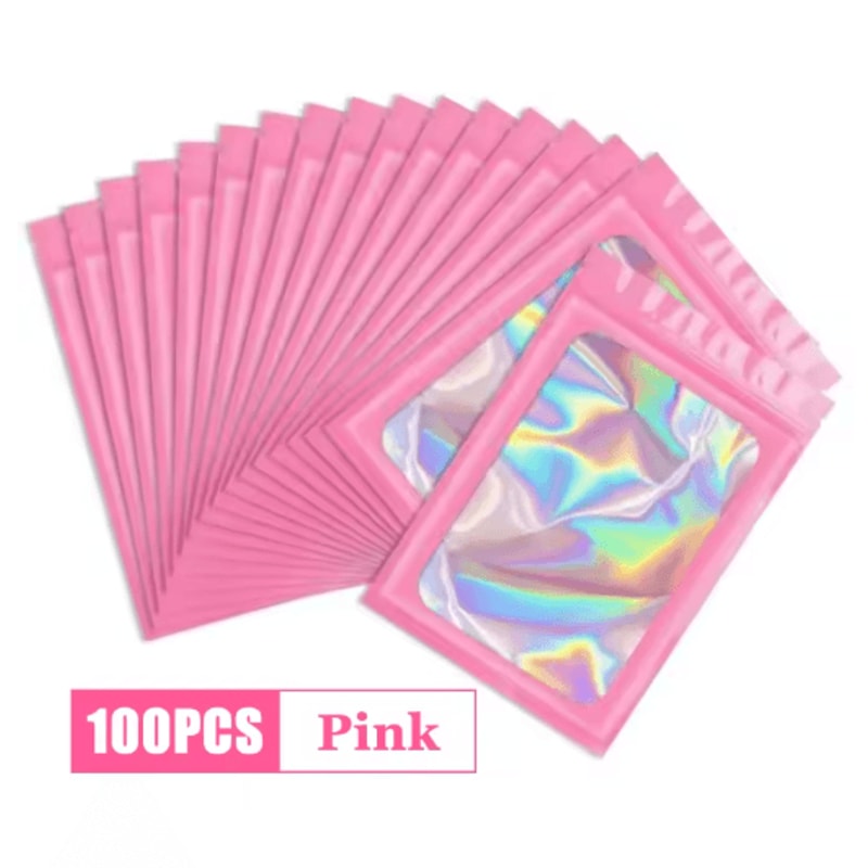 Holographic Ziplock Bags For Jewelry Nails And Beauty Display 1