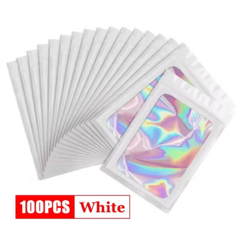 Holographic Ziplock Bags For Jewelry Nails And Beauty Display 2