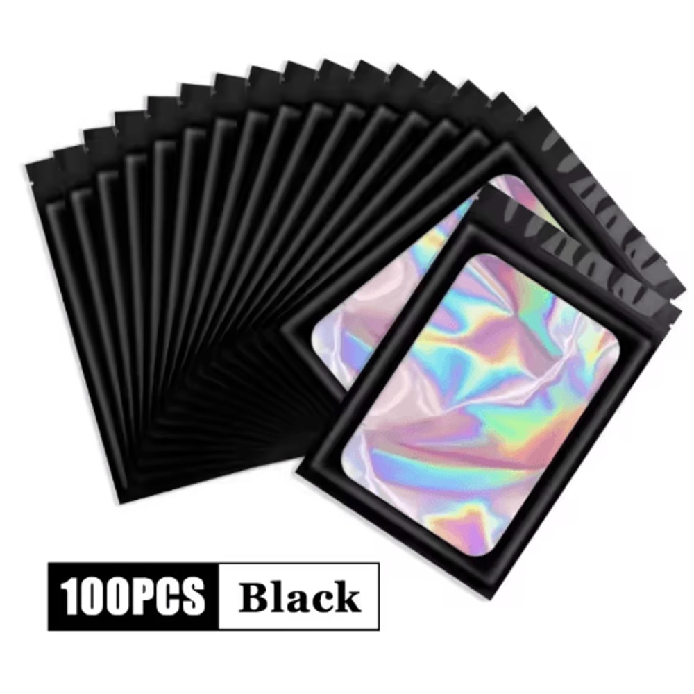 Holographic Ziplock Bags For Jewelry Nails And Beauty Display 3