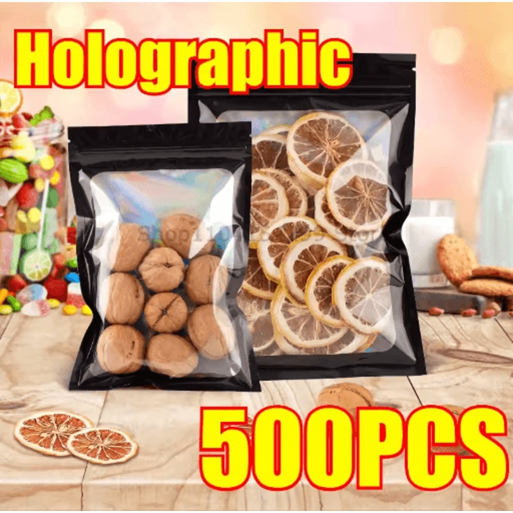 Holographic Ziplock Bags For Jewelry Nails And Beauty Display 0