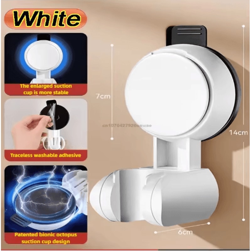 Universal Adjustable Shower Head Holder With Strong Adhesive Mount 8