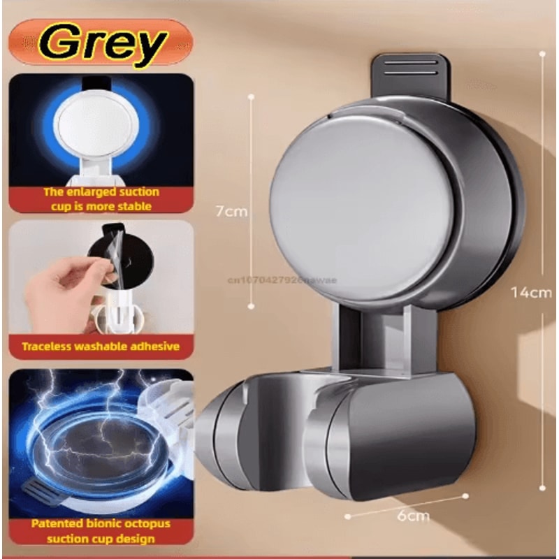 Universal Adjustable Shower Head Holder With Strong Adhesive Mount 9