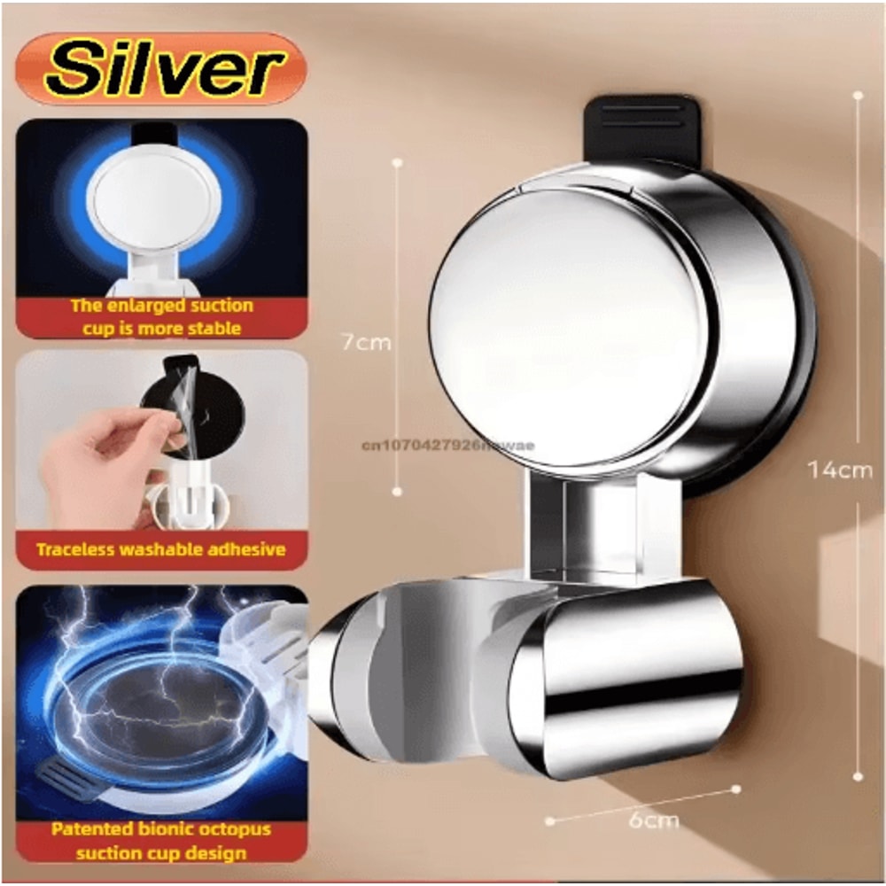 Universal Adjustable Shower Head Holder With Strong Adhesive Mount 11