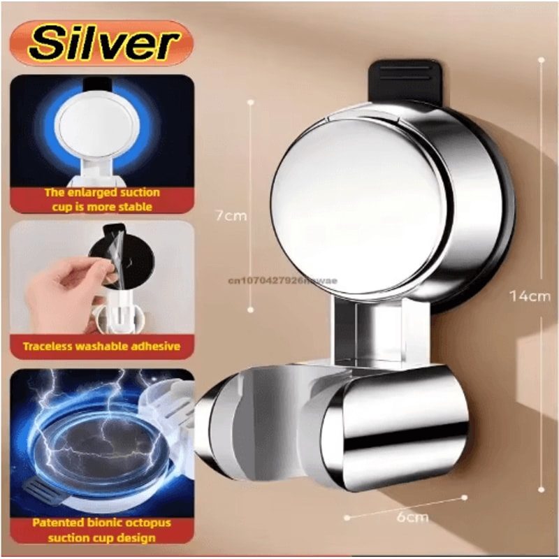 Universal Adjustable Shower Head Holder With Strong Adhesive Mount 11