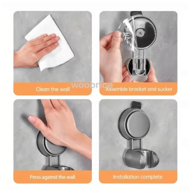 Universal Adjustable Shower Head Holder With Strong Adhesive Mount 13