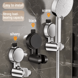 universal adjustable shower head holder with strong adhesive mount