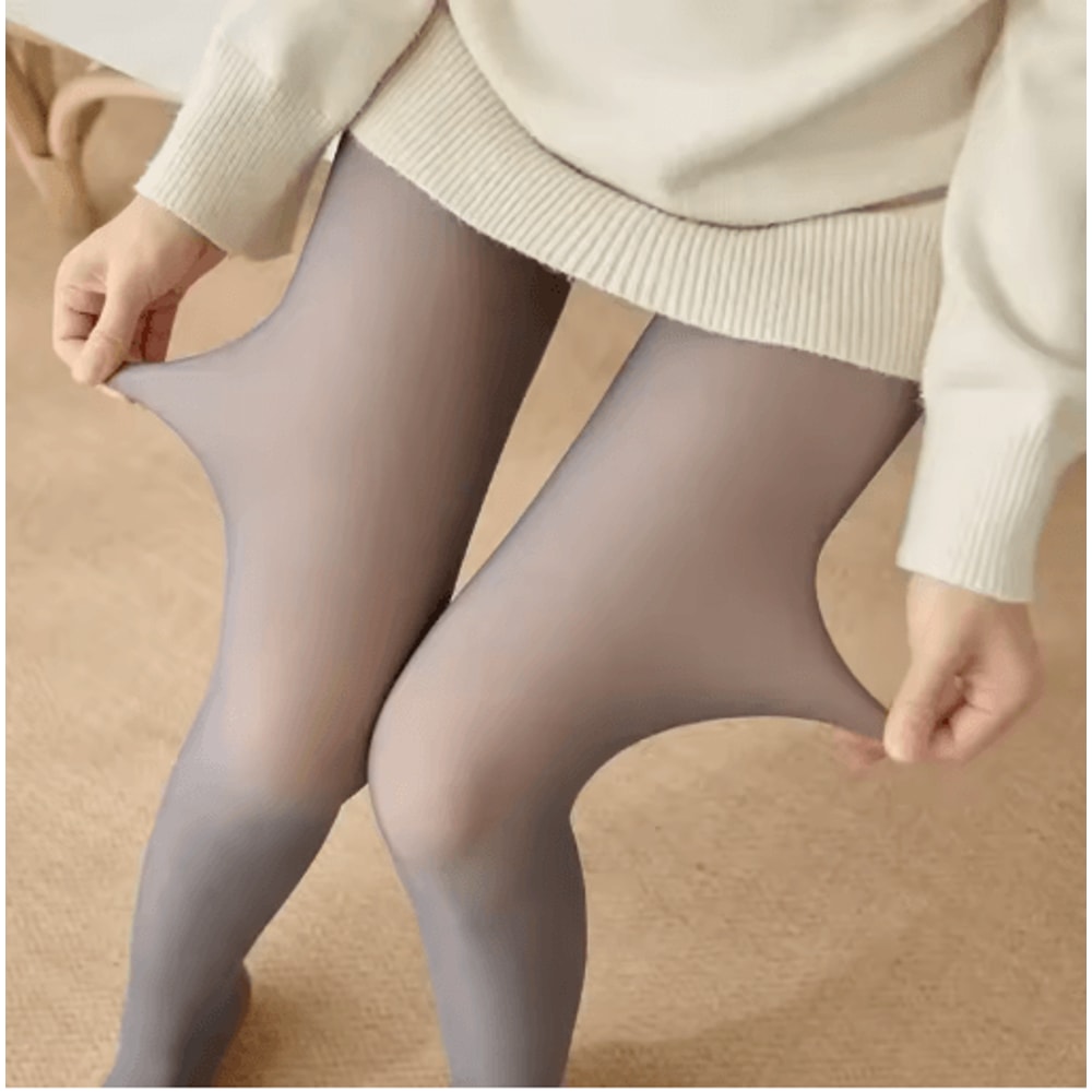 Thick Thermal Translucent Tights For Women High Waist Winter Pantyhose 5