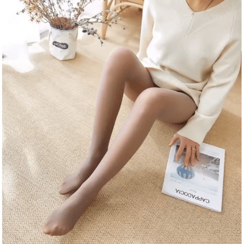 Thick Thermal Translucent Tights For Women High Waist Winter Pantyhose 7