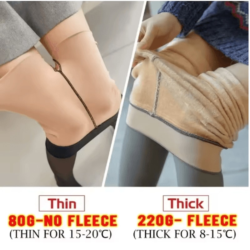 Thick Thermal Translucent Tights For Women High Waist Winter Pantyhose 13