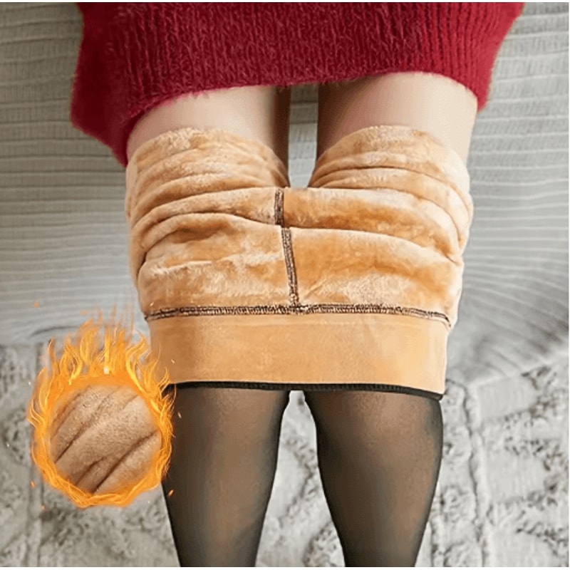 Thick Thermal Translucent Tights For Women High Waist Winter Pantyhose 14