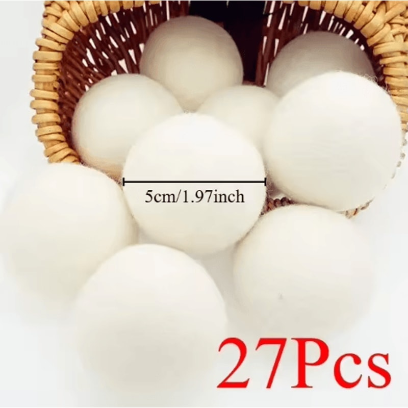 Reusable Wool Dryer Balls Natural Fabric Softener For Laundry 2