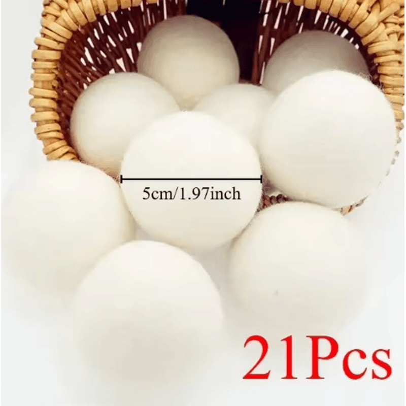 Reusable Wool Dryer Balls Natural Fabric Softener For Laundry 4