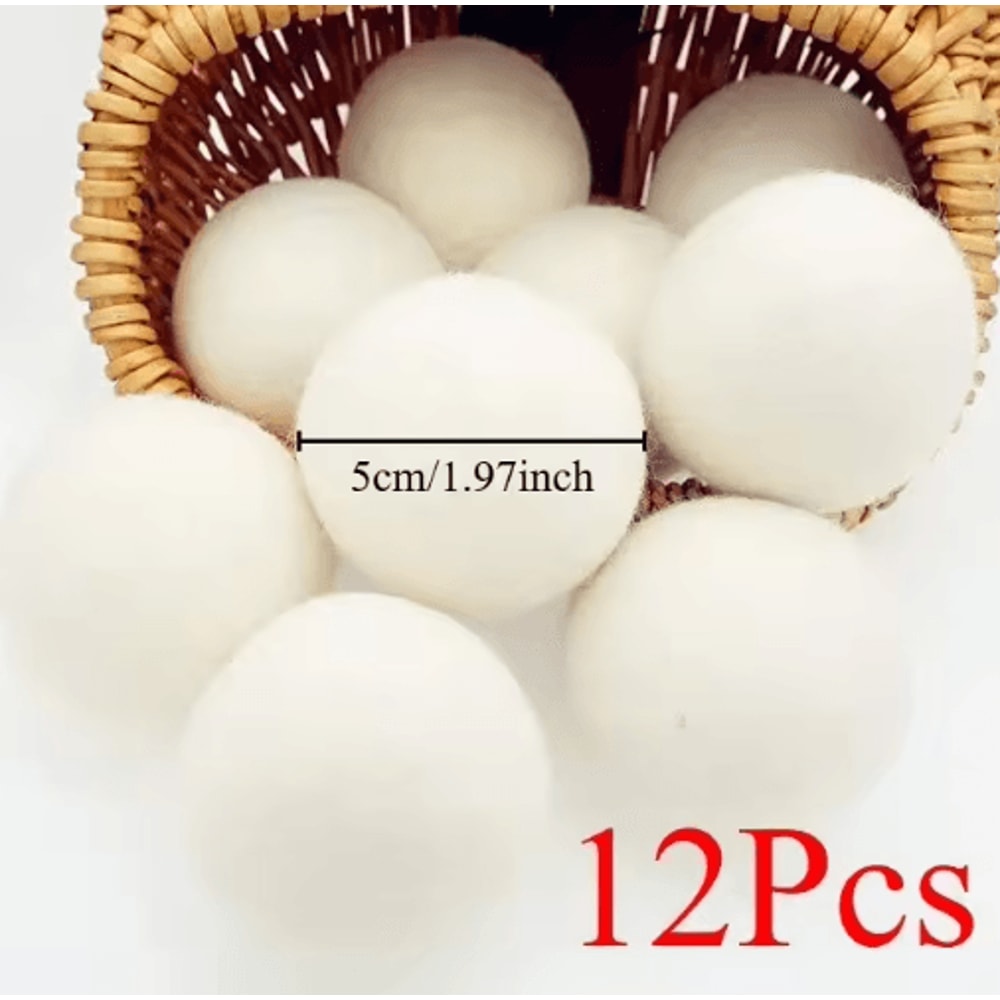 Reusable Wool Dryer Balls Natural Fabric Softener For Laundry 7