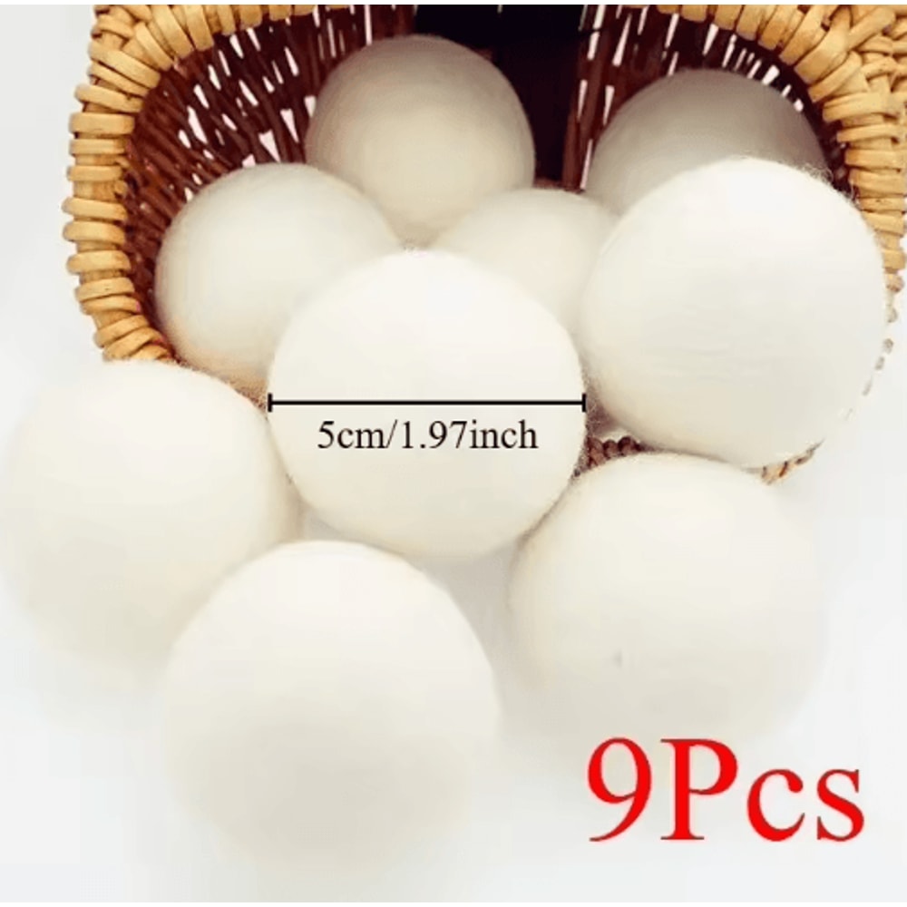 Reusable Wool Dryer Balls Natural Fabric Softener For Laundry 8