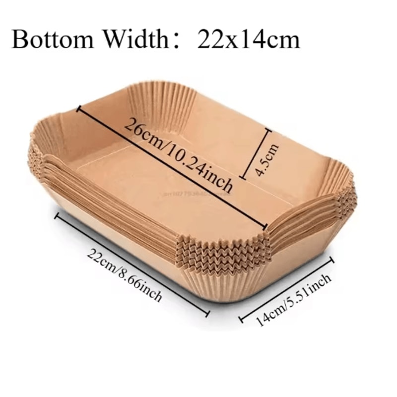 Disposable Air Fryer Baking Paper Liners Square Round Rectangle 1