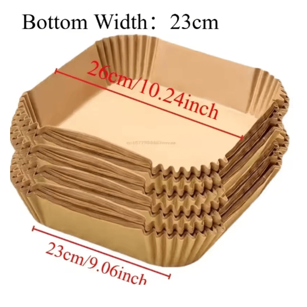 Disposable Air Fryer Baking Paper Liners Square Round Rectangle 6