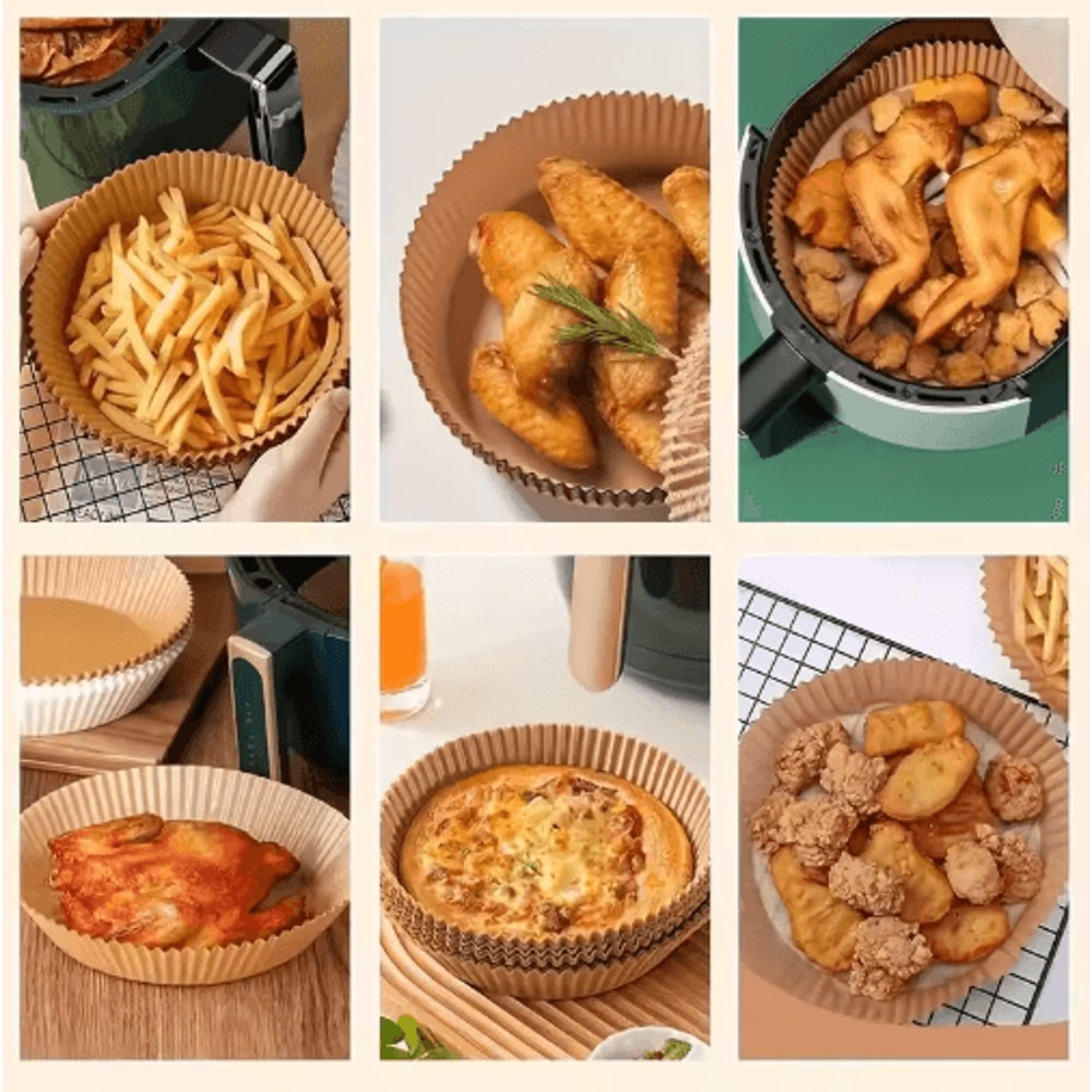 Disposable Air Fryer Baking Paper Liners Square Round Rectangle 0