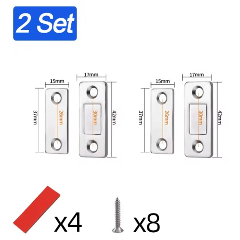 SelfAdhesive Magnetic Cabinet Catch Invisible Door Latch Solution 10