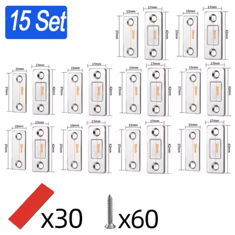 SelfAdhesive Magnetic Cabinet Catch Invisible Door Latch Solution 2