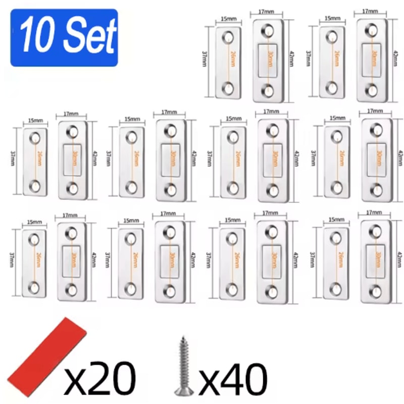 SelfAdhesive Magnetic Cabinet Catch Invisible Door Latch Solution 4