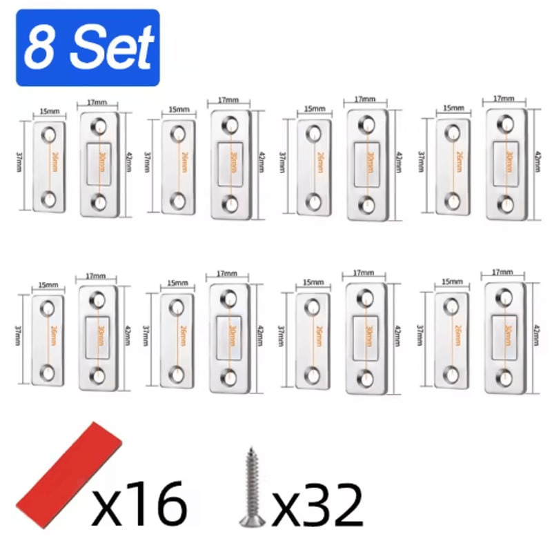 SelfAdhesive Magnetic Cabinet Catch Invisible Door Latch Solution 5