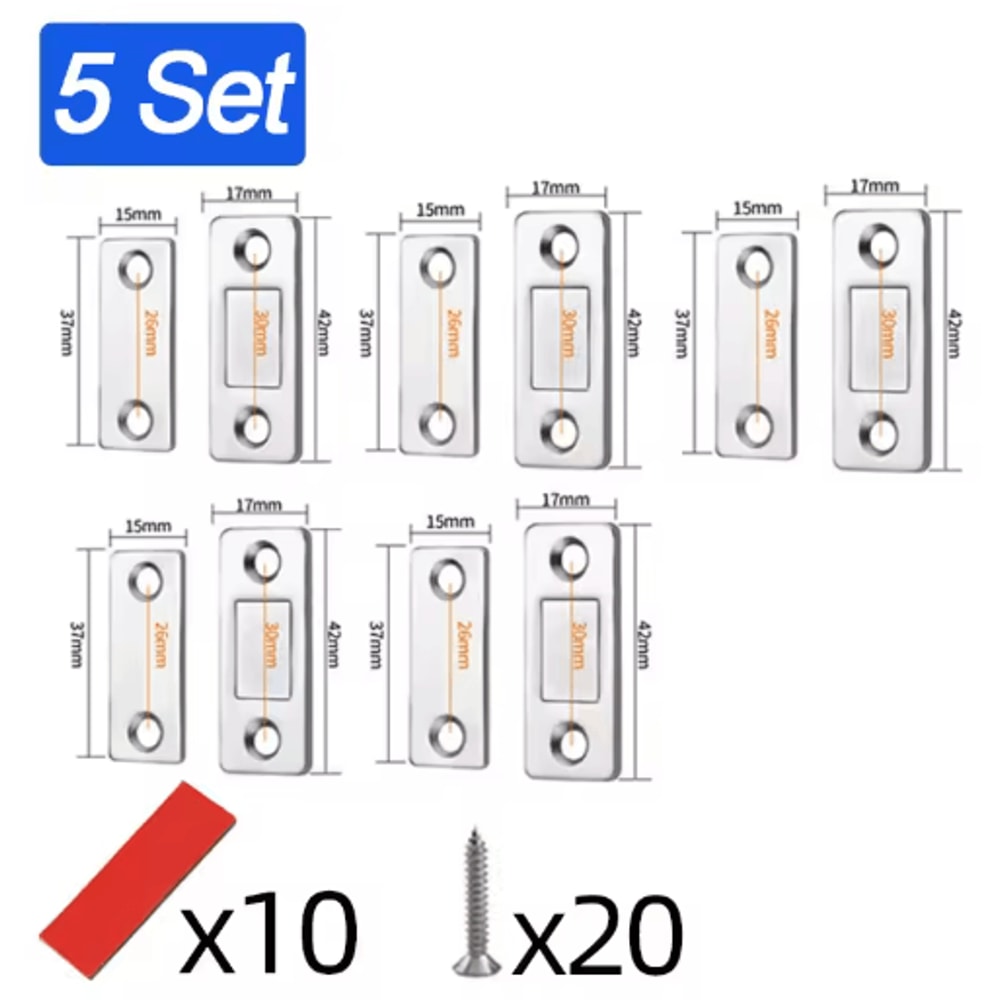 SelfAdhesive Magnetic Cabinet Catch Invisible Door Latch Solution 7