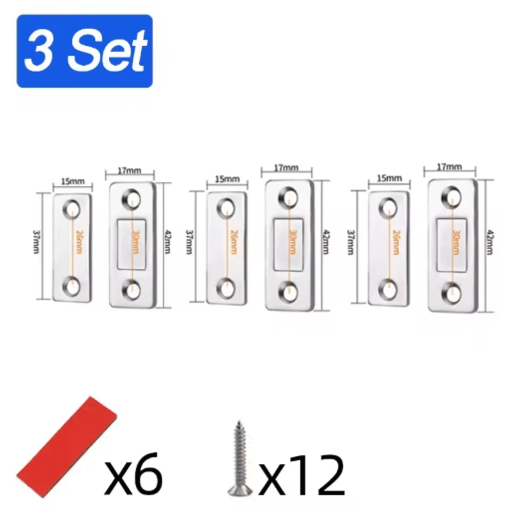 SelfAdhesive Magnetic Cabinet Catch Invisible Door Latch Solution 9