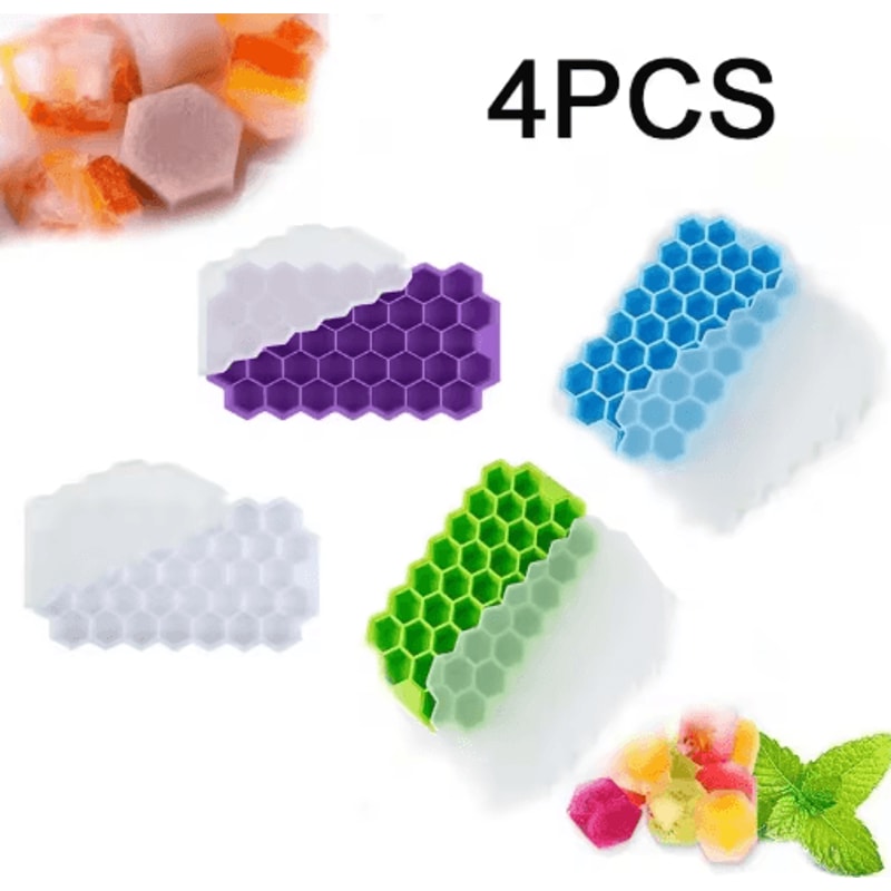 LargeCapacity 148Cube Silicone Ice Tray With Lid BPA Free Ice Maker 11