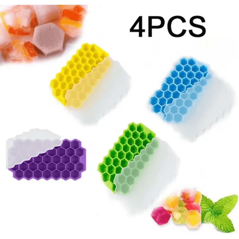 LargeCapacity 148Cube Silicone Ice Tray With Lid BPA Free Ice Maker 12