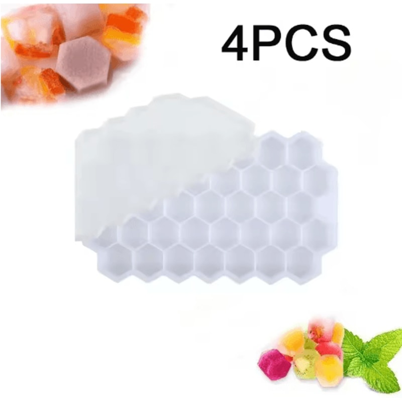 LargeCapacity 148Cube Silicone Ice Tray With Lid BPA Free Ice Maker 4