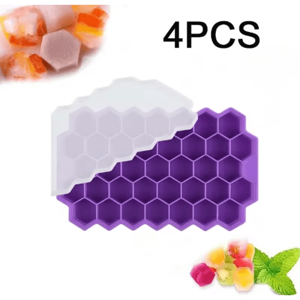 LargeCapacity 148Cube Silicone Ice Tray With Lid BPA Free Ice Maker 5