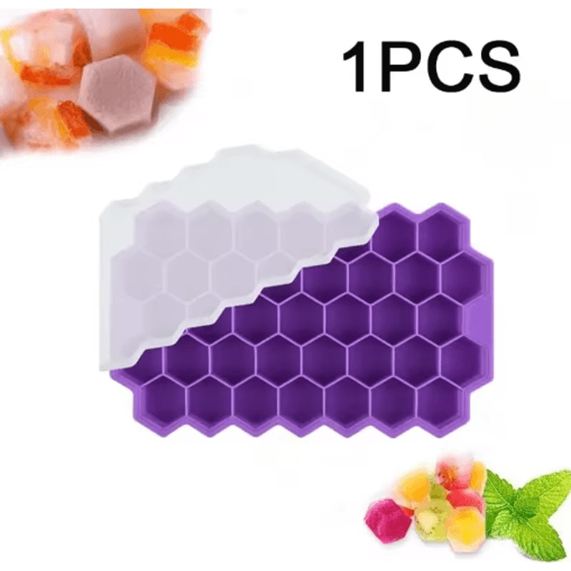 LargeCapacity 148Cube Silicone Ice Tray With Lid BPA Free Ice Maker 8