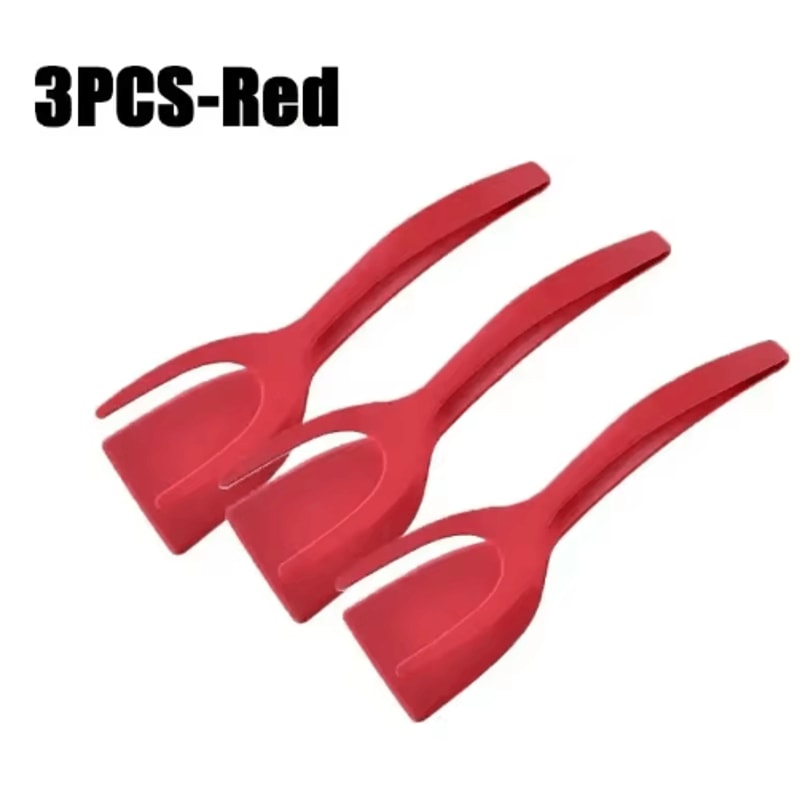 2in1 Egg Spatula Tongs Pancake Egg Flipping Tool 3