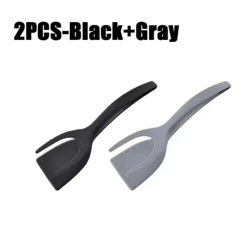 2in1 Egg Spatula Tongs Pancake Egg Flipping Tool 8