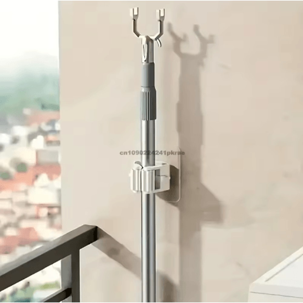 SelfAdhesive Mop Broom Holder NoDrill Wall Organizer 16