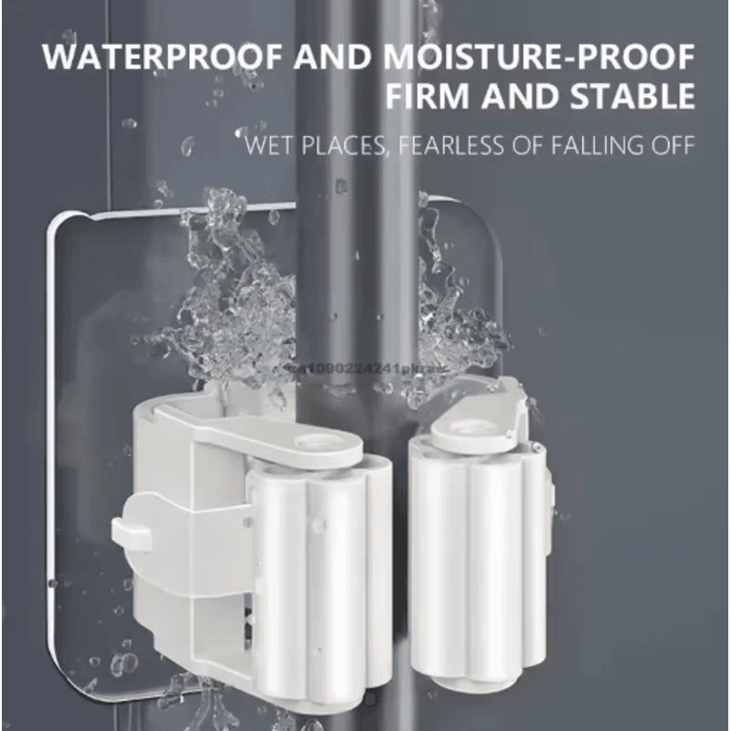 SelfAdhesive Mop Broom Holder NoDrill Wall Organizer 19